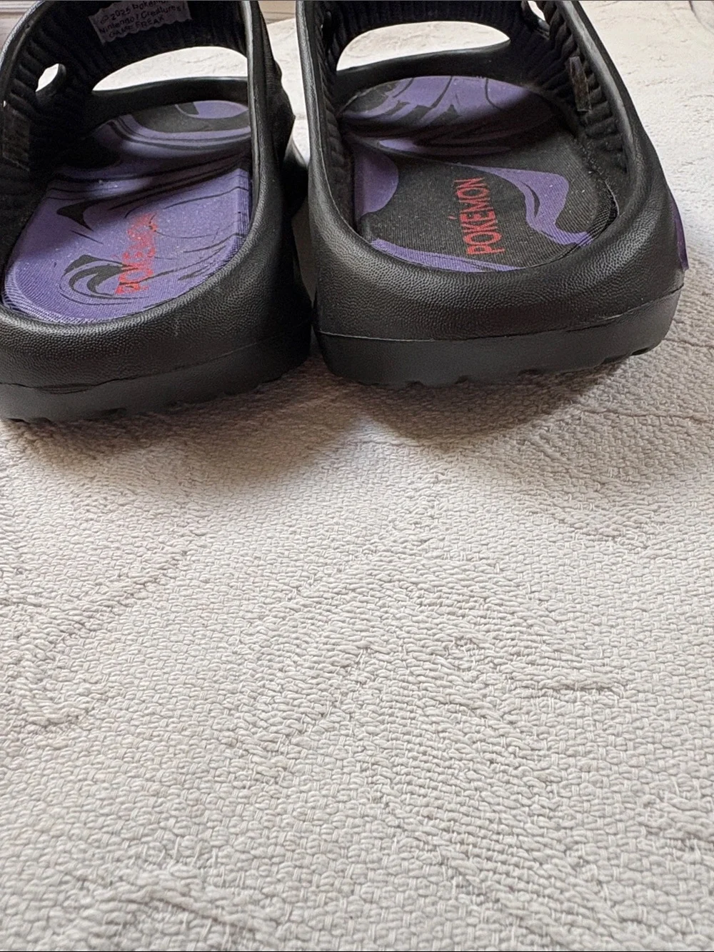 Pokemon Black and Purple Gengar Slide Sandals